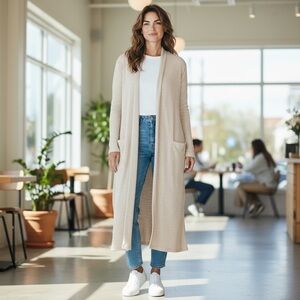 G by Giuliana Cream Long Cardigan
